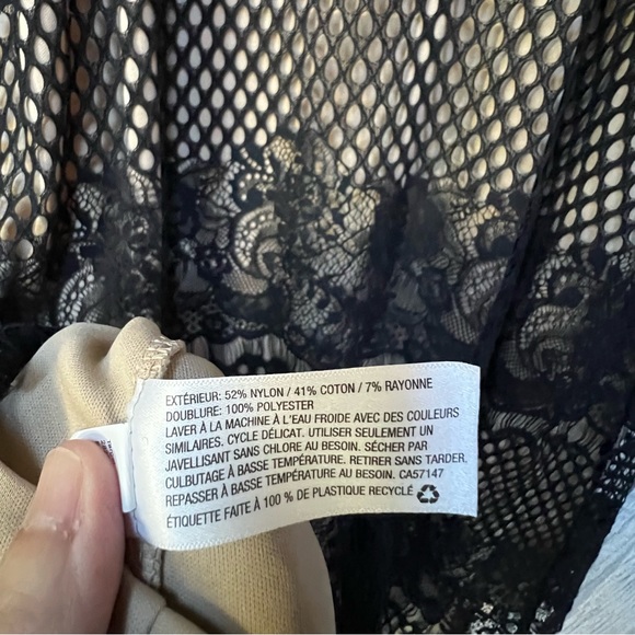 Xhilaration Lace Overlay Dress Color: Black Size: S/P - Picture 13 of 13